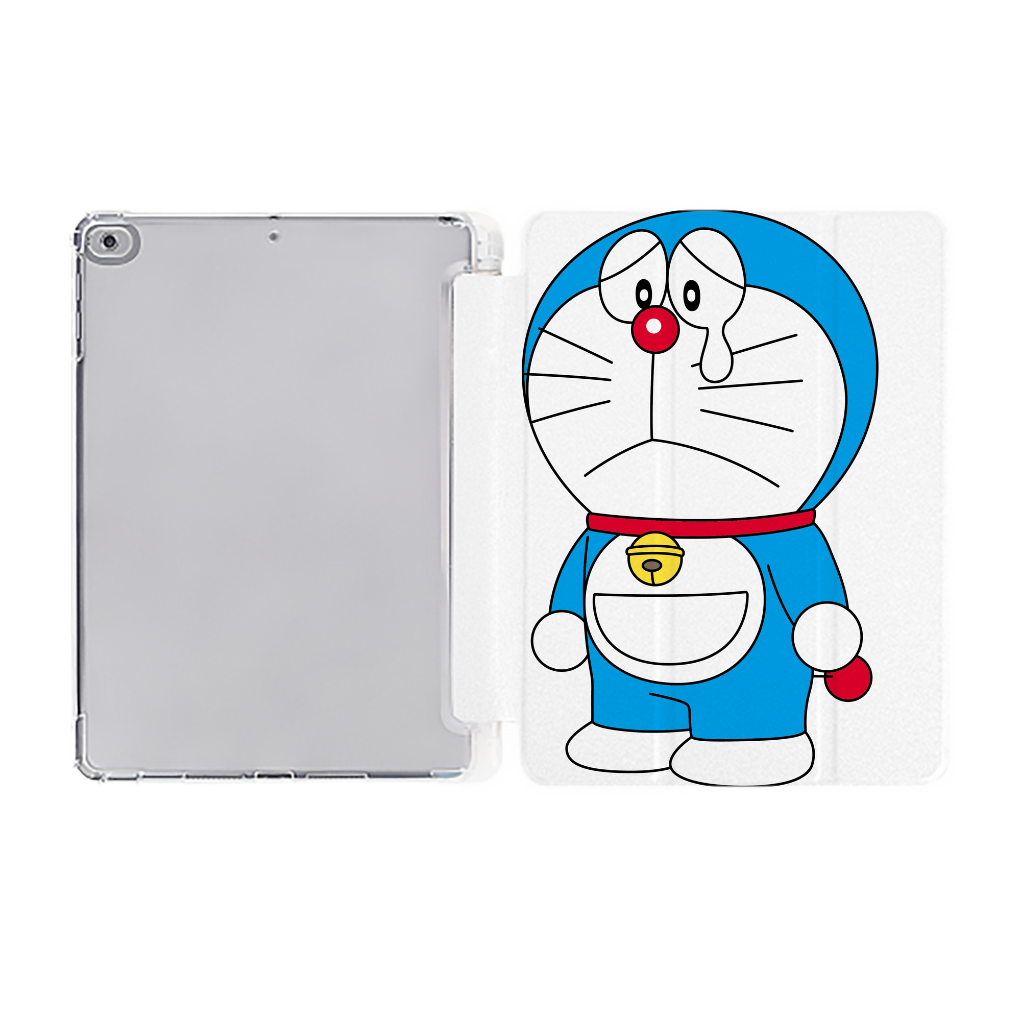 （画像用） ドラえもん Doraemon IPad ケース ペン収納付き 三つ折りスタンド PUレザー×シリコン 対応機種9.5/10.5/10.9インチ